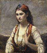 The Young Woman of Albano (L'Albanaise) Jean-Baptiste Camille Corot